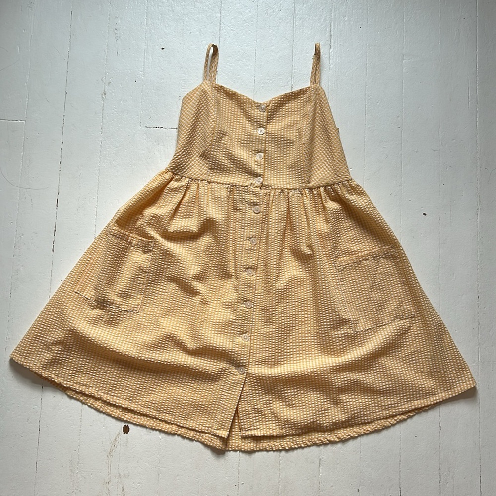 Vintage Yellow Gingham Dress